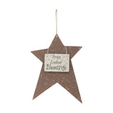 Prim Easter Blessing Galvanized Metal Star-Lange General Store