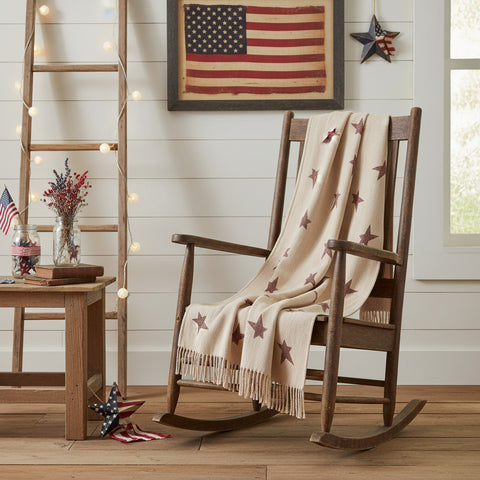 Primitive Burgundy Star Throw-Lange General Store