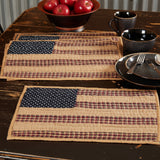 Patriotic Patch Placemats - Set of 6-Lange General Store