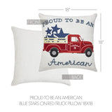 Proud To Be An American Red Truck Pillow-Lange General Store
