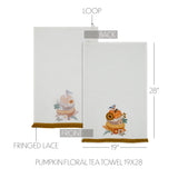 Pumpkin Floral Tea Towel-Lange General Store