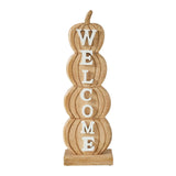 Pumpkin Stack Welcome Wooden Sign-Lange General Store