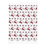 Reindeer Dash Red White Throw-Lange General Store
