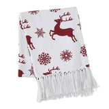 Reindeer Dash Red White Throw-Lange General Store