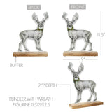 Reindeer With Wreath Figurine-Lange General Store
