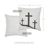 Risen 3 Crosses Pillow-Lange General Store