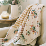 Roselynn Cottage Floral Patchwork Quilted Throw-Lange General Store