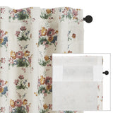 Roselynn Cottage Floral Ruffled Swag Curtains-Lange General Store