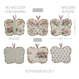 Roselynn Cottage Pot Holder Set of 3-Lange General Store
