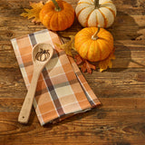 Rustic Fall Porch Stir It Up Dishtowel & Wooden Spoon Set