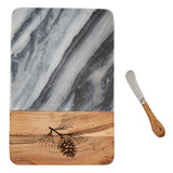 Rustic Pine Cutting Board with Spreader-Lange General Store