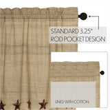 Rustic Star Panel Curtains-Lange General Store