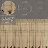 Rustic Star Short Panel Curtains-Lange General Store