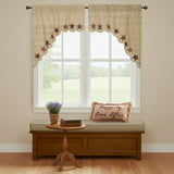 Rustic Star Swag Curtains