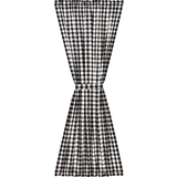 Annie Black Buffalo Check Door Panel Curtain-Lange General Store