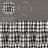 Sable Ann Buffalo Check Ruffled Prairie Swag Curtains