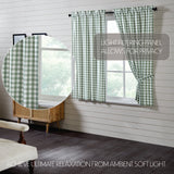 Sage Ann Buffalo Check Short Panel Curtains-Lange General Store