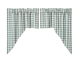 Sage Ann Buffalo Check Swag Curtains-Lange General Store