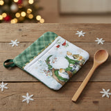 Sage Santa Pot Holder