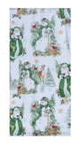 Sage Santa Snowman & Santa Toss Terry Towel