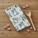 Sage Santa Snowman & Santa Toss Terry Towel