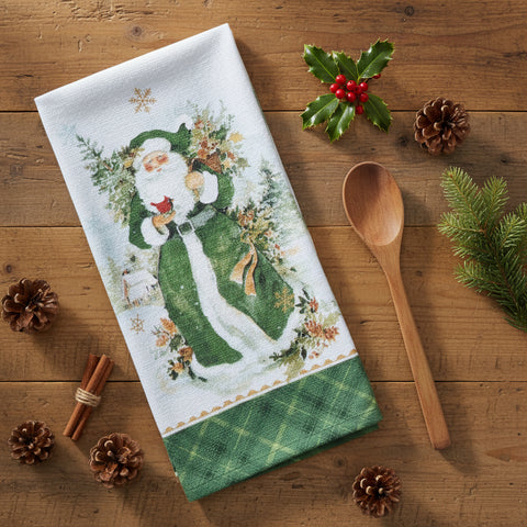 Sage Santa Terry Towel
