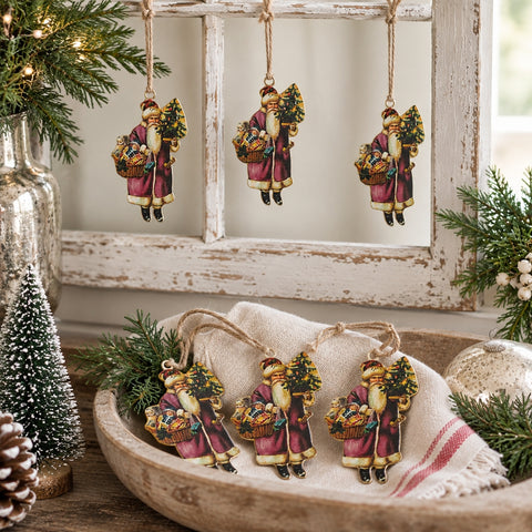 Saint Nicholas Metal Ornament Set of 6