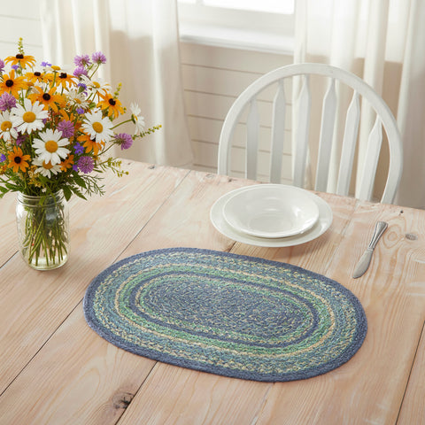 Sea Glass Braided Placemat-Lange General Store