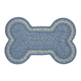 Sea Glass Dog Bone Braided Waterproof Rug Mat – Medium – Waterproof Dog Feeding Mat – Recycled PET