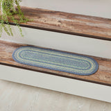 Sea Glass Oval Stair Tread Latex Rug-Lange General Store