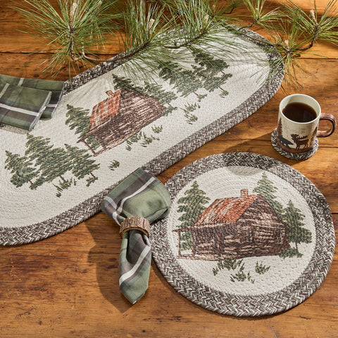 Secluded Cabin Braided Table Runner 36"-Lange General Store