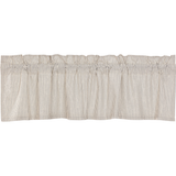 Hatteras Seersucker Blue Ticking Stripe Valance-Lange General Store