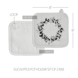 Serene Haven Eucalyptus Pot Holder Set of 2-Lange General Store