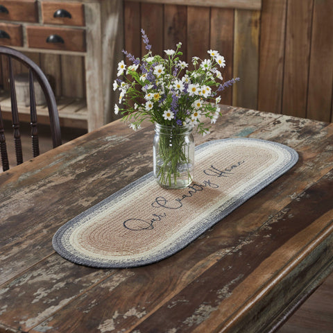 Serene Haven Our Country Home Oval Table Runner-Lange General Store