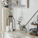 Shiny Silver Reindeer Figurine-Lange General Store