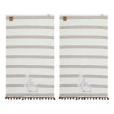 Silhouette Bunnies w/ Pom Poms Tea Towel Set of 2-Lange General Store