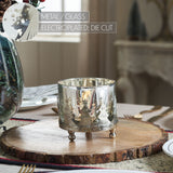 Silver Christmas Mercury Glass Candle Holder-Lange General Store