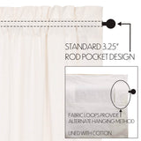 Simple Life Flax Antique White Ruffled Valance-Lange General Store