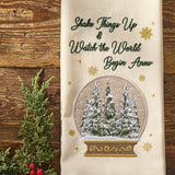 Snow Globe Shake Things Up Dishtowel-Lange General Store