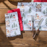 Snow Globe Wonders Cotton Cloth Napkins Set of 4