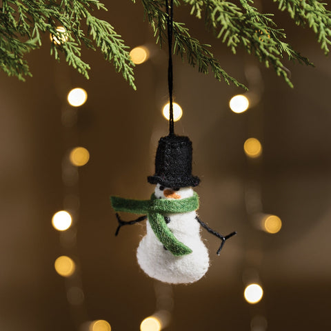 Snowman Felt Ornament Set of 4-Lange General Store