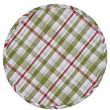 Snowman Plaid Round Quilted Placemats Set of 4