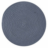 Solid Marine Blue Braided Placemats-Lange General Store