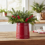 Granite Enamelware Utensil Crock - Red-Lange General Store