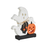 Spooky Jack-O-Lantern Wooden Ghost-Lange General Store