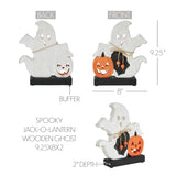 Spooky Jack-O-Lantern Wooden Ghost-Lange General Store