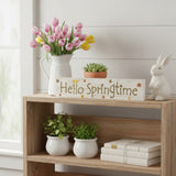 Spring In Bloom Hello Springtime w/ Flowers Wall Sign-Lange General Store