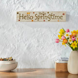 Spring In Bloom Hello Springtime w/ Flowers Wall Sign-Lange General Store