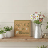 Spring Is In Bloom w/ Butterfly & Bee Block Sign-Lange General Store