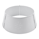 Stamped Snowflake Metal Tree Collar White-Lange General Store